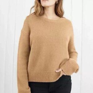 JENNI KAYNE | Atlas Crewneck Sweater Wool Camel Hair Quiet Luxury | XS